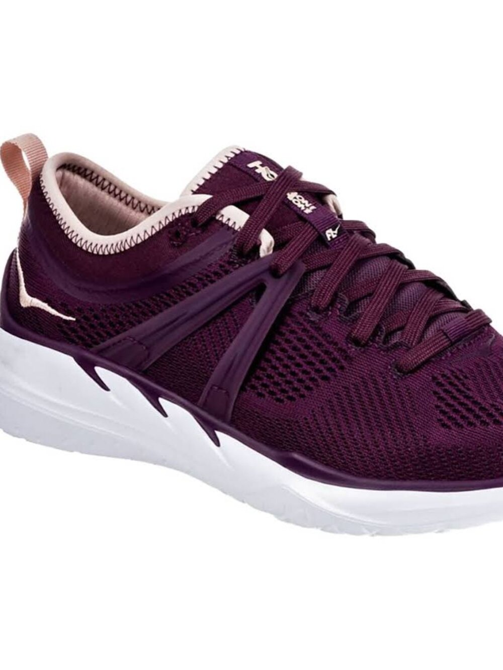 LIKE NEW Hoka One One Tivra BURGUNDY TRAINERS Running Shoes 1099735 Womens SZ 9